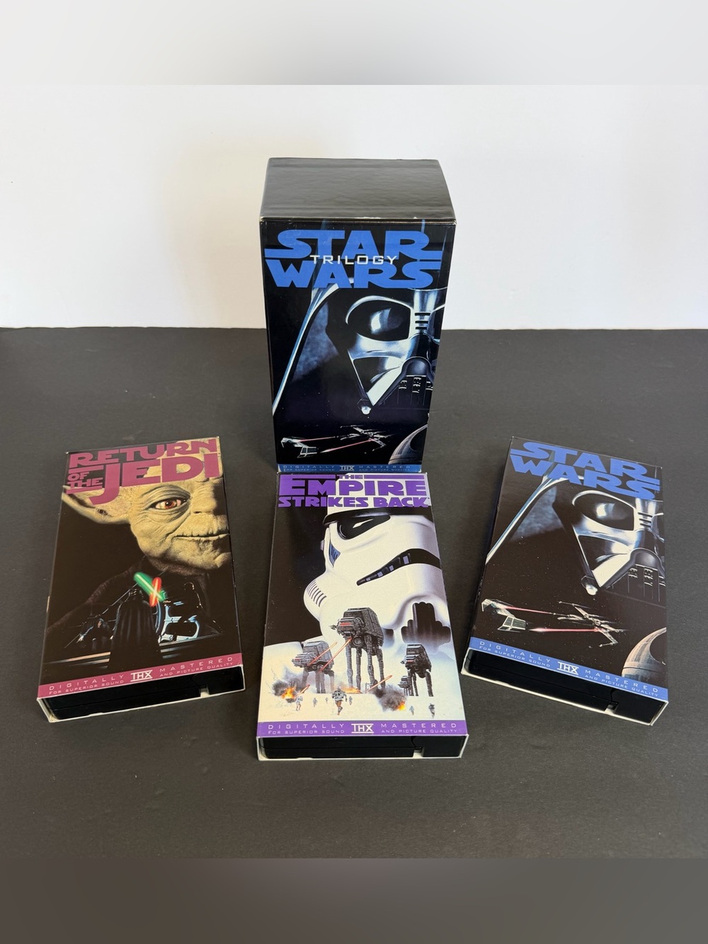 Star Wars Trilogy (1995 VHS 3-Tape Set) Box Set Digital THX Mastered *Untested